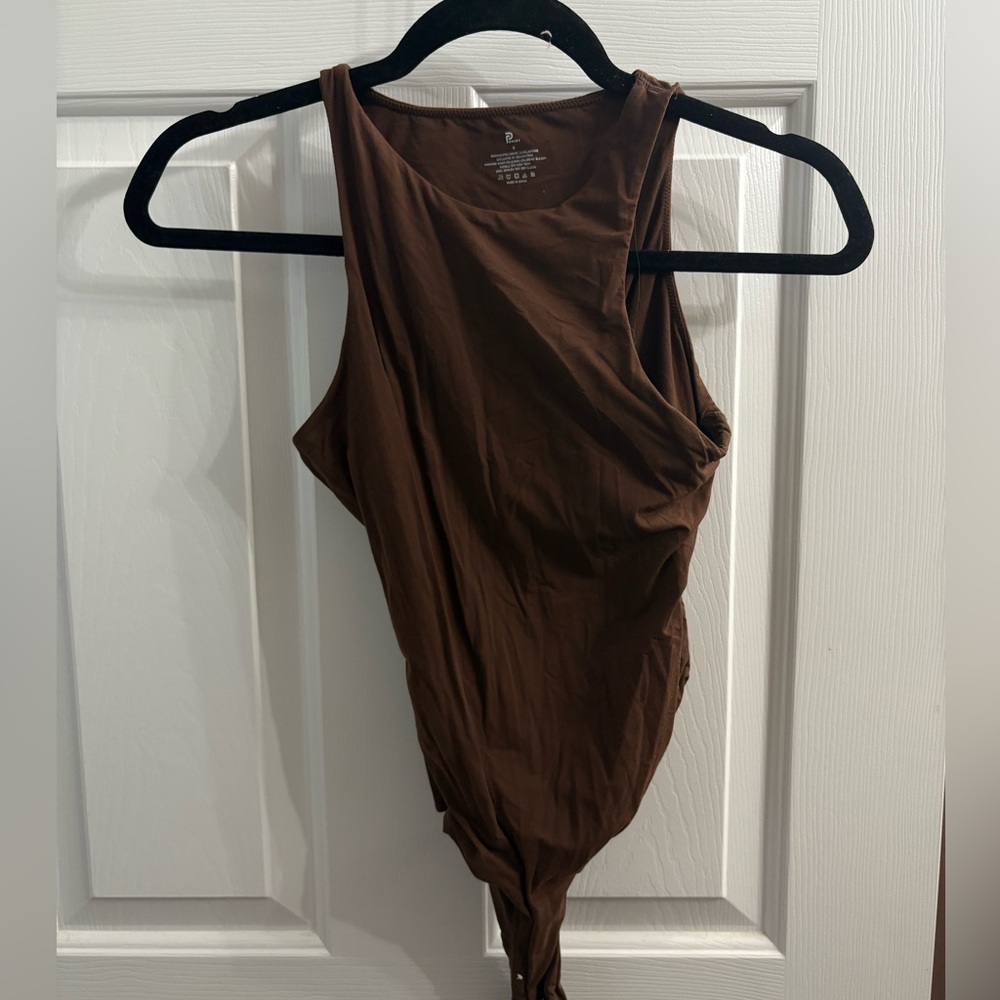 Brown Sleeveless Bodysuit